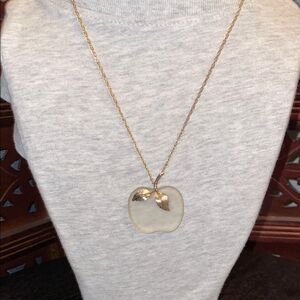 Vintage AVON Gold Apple Pendant Necklace